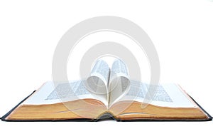 Lleno La biblia con corazón formativo abrir paginas 