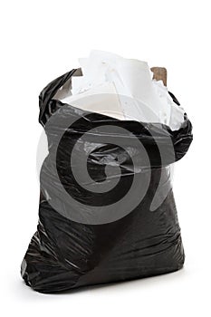 Full black plastic bag