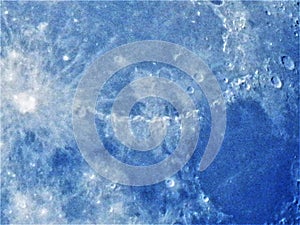 Full Blue Moon Surface in colir