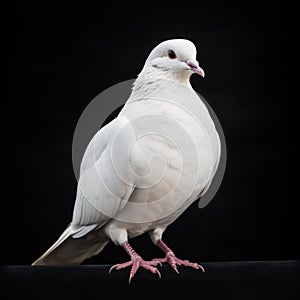 Plný tělo obraz z bílý holubice 