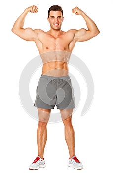 Full body of muscular man