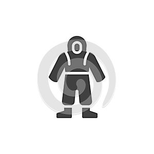 A full body protective suit vector icon