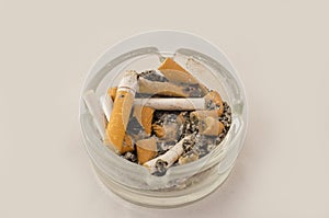 Full of cigarettes ashtray