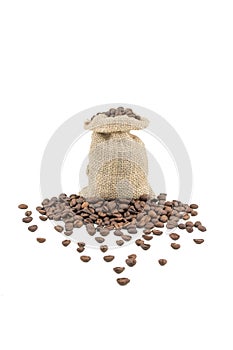 Full Coffee sack with beans