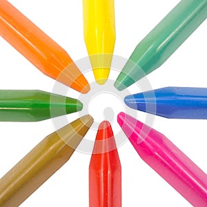 Full color crayons radial