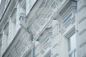 Elements of the facade of a historical building.