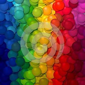 Full colors spectrum rainbow balls vertically striped pattern background