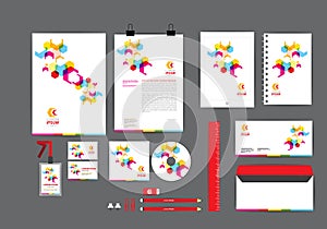 Full colour corporate identity template for your business