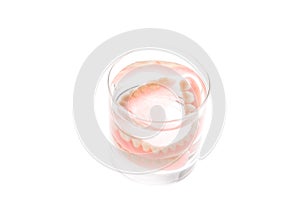 Full Denture in glass of water