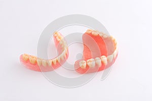Full denture on white background