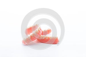 Full denture on white background