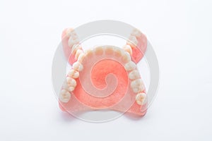 Full denture on white background