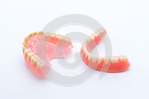 Full denture on white background