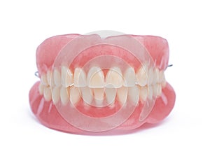 Full denture on white background