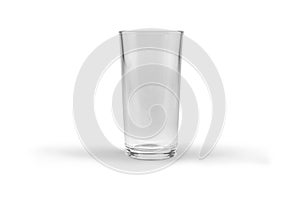 Full and empty glass of water mockup isolated on white background.