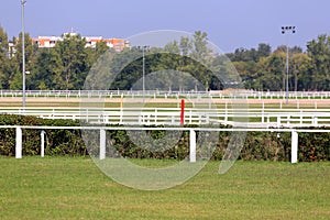 Full empty race track for horse races