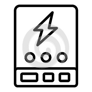 Full energy icon outline vector. Usb cable