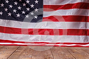 full-frame background of nylon sewed and embroided United States national flag