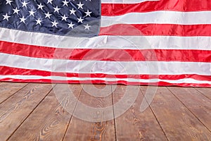 Full-frame background of nylon sewed and embroided United States national flag