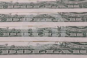 Full Frame Background of Scattered US One Dollar Banknotes