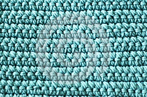 Full frame blue crochet pattern. Rope weaving crafts