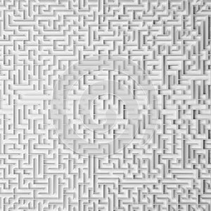 Full frame image of an endless maze with white walls shot from directly above - concept for big problem, hopelessness