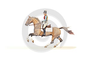 full-frame image of a horse executing a perfect canter pirouette