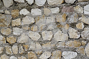 Full frame image of multicolored grunge stone wall