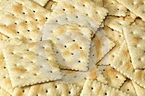 Full frame image of saltine crackers photo