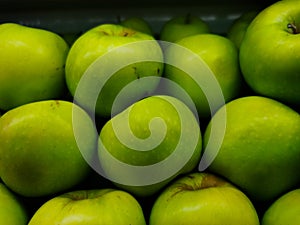 Full frame shot of apples for sale at market