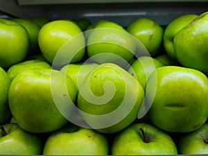 Full frame shot of apples for sale at market