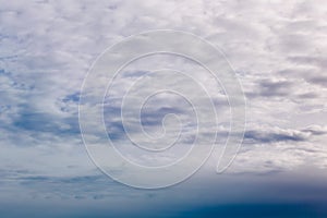 Full frame shot of Cumulus Clouds and Blue Sky in San Francisco, California, USA