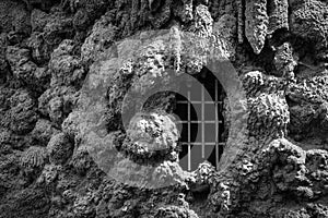 Full frame shot of a dripdrop wall in Prague