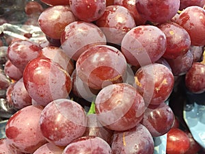 Full frame shot of Fresh red grapes in Thailand