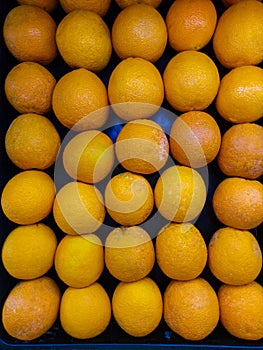 Full frame shot of oranges in the market