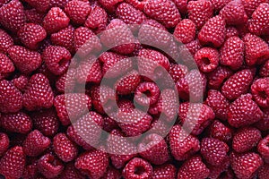 Full Frame Shot Of Raspberries. photo