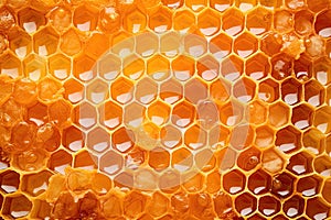 Full Frame Shot of Textured Beeswax: Concept for Sustainable Natural Products, Unique Geometric Patterns, and Honeyed Food Texture