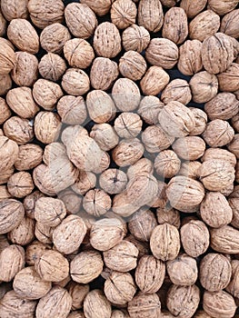 Full frame shot of walnuts