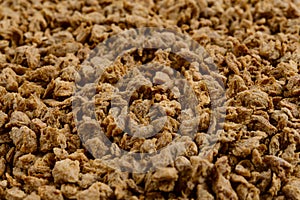 Full frame of soy protein.