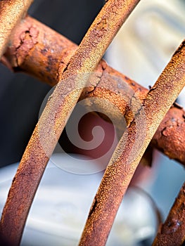 Full Frame View of a Rusty Industrial Grate