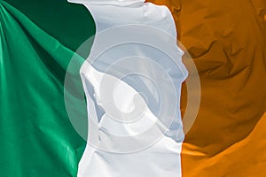 Full framed irish flag floating