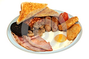 Full Fried Traditional English Breakfast