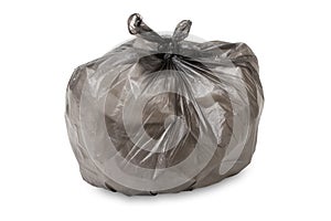 Full garbage bag isolated