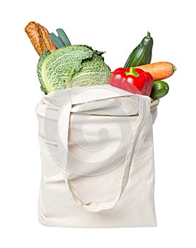 Full grocery bag with food photo
