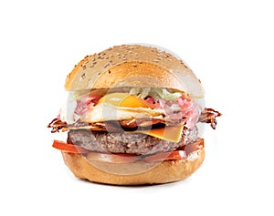 Full Hamburger isolated on white background