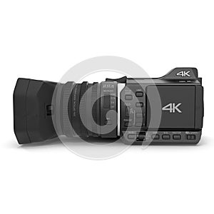 Full HD Camcorder Isolated on White Background 3D Illustration