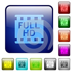 Full HD movie format color square buttons photo