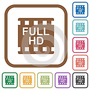 Full HD movie format simple icons photo