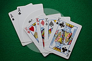 Full house poker card hand