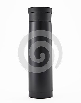 Full length black color aluminium waterbottle.